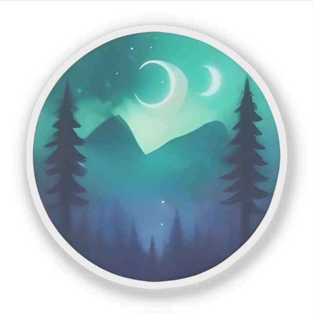 Dual Moons Over Mystic Pines (Front)