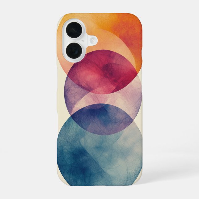 Dual Orbit Flow iPhone 16 Case (Back)