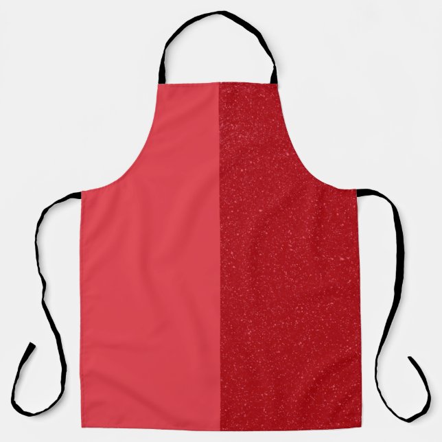 Dual-Panel Tomato Red Chef Apron – Customisable (Front)