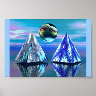 Dual Pyramid Lake Poster
