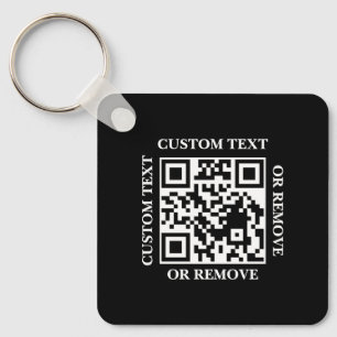 Dual QR Code Payment App Black Keychains