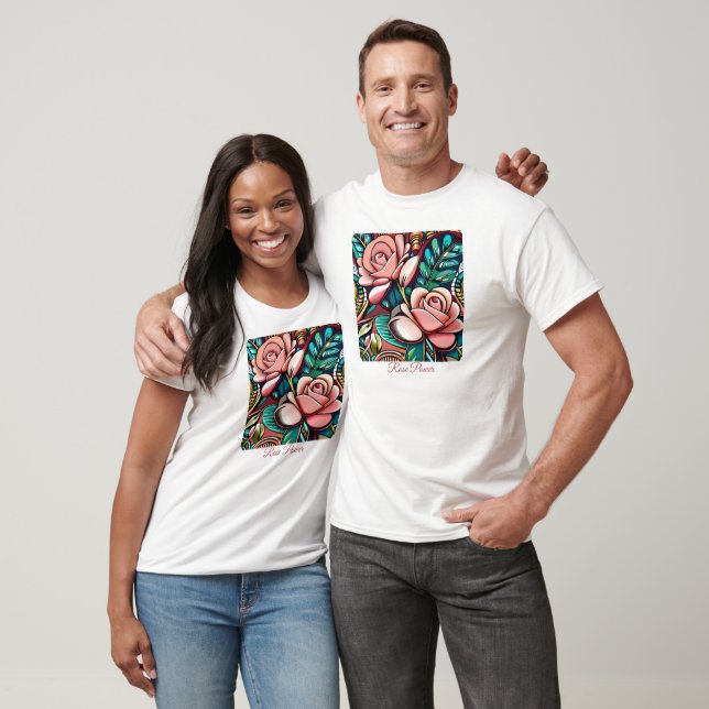 Dual Roses: A Spectacular Floral Arrangement T-Shirt (Unisex)