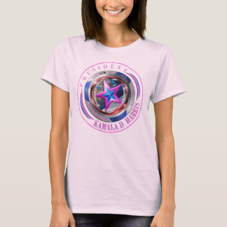Dual Sided Harris-Walz Wing/Stamp Medallion T-Shirt