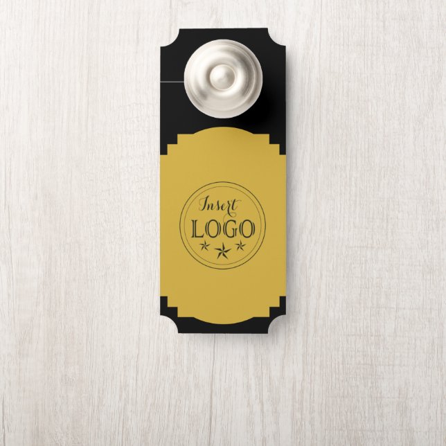 Dual-Sided TicketDoor Hanger with QR Code and Logo (On Knob)