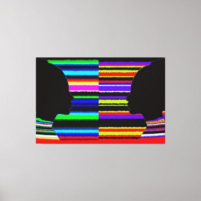 Dual Spectrum Silhouette Canvas Print (Front)