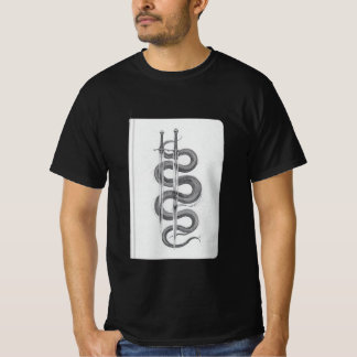 Dual Swords & Serpent Mystical Art T-Shirt