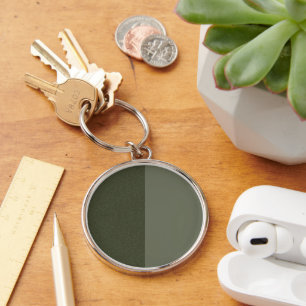 Dual-Texture Moss Green Keychain – Customisable