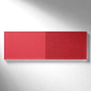 Dual-Texture Tomato Red Name Badge – Customisable