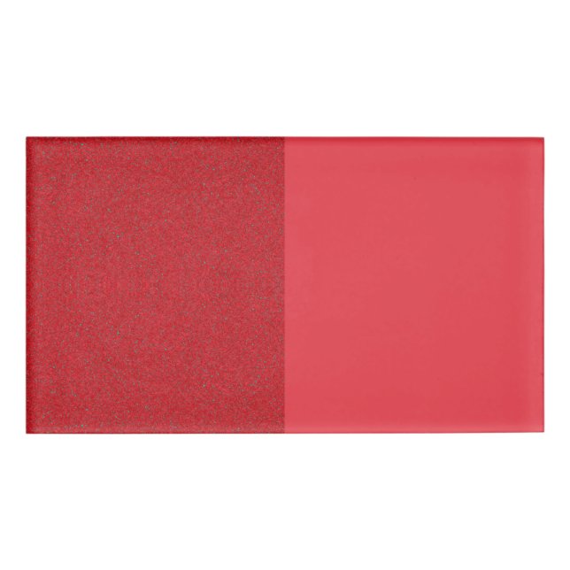 Dual-Texture Tomato Red Name Tag – Customisable (Front)