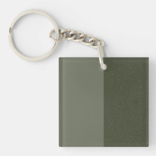 Dual-Tone Moss Green Acrylic Keychain – Customise