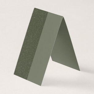 Dual-Tone Moss Green Folded Card – Customisable