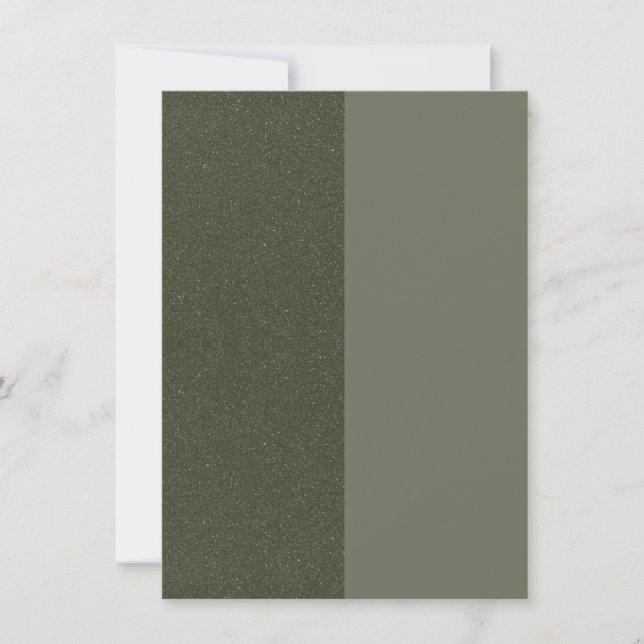 Dual-Tone Moss Green Save the Date – Customisable (Front)