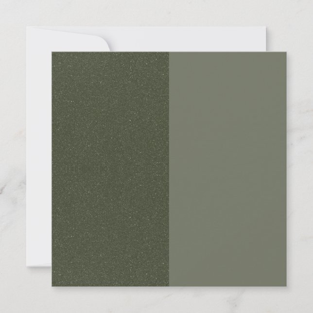 Dual-Tone Moss Green Speckle Note Card – Customise (Front)