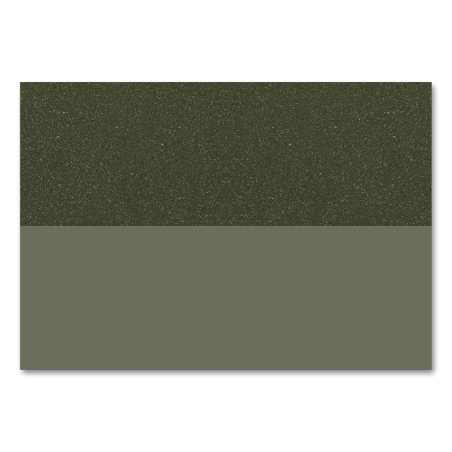Dual Tone Moss Green Table Card – Customisable (Front)
