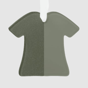 Dual-Tone Moss Green Tee Ornament – Customisable