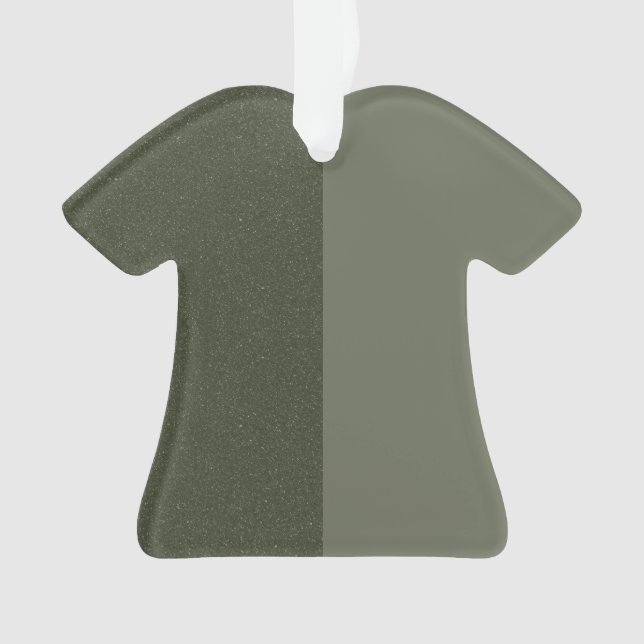 Dual-Tone Moss Green Tee Ornament – Customisable (Front)