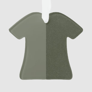 Dual-Tone Moss Green Tee Ornament – Customisable