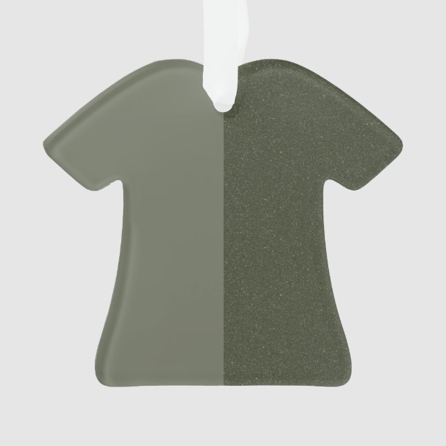 Dual-Tone Moss Green Tee Ornament – Customisable (Front)