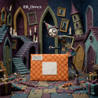 Dual-Tone Orange Chequered Return Address Feature Envelope