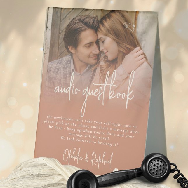 Dual Tone Reversible Photo Audio Guest Book  (Display either way round - the oposite colorway is on the other side)