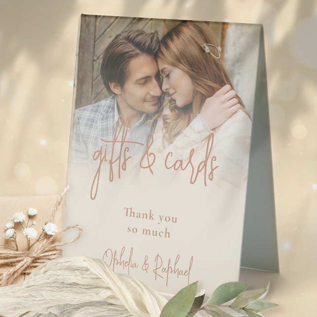 Dual Tone Reversible Photo Gifts Cards Wedding (Duo tone display - the opposite colorway is on the other side)