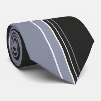 Dual-Tone Slate Grey & Black Pinstriped Tie
