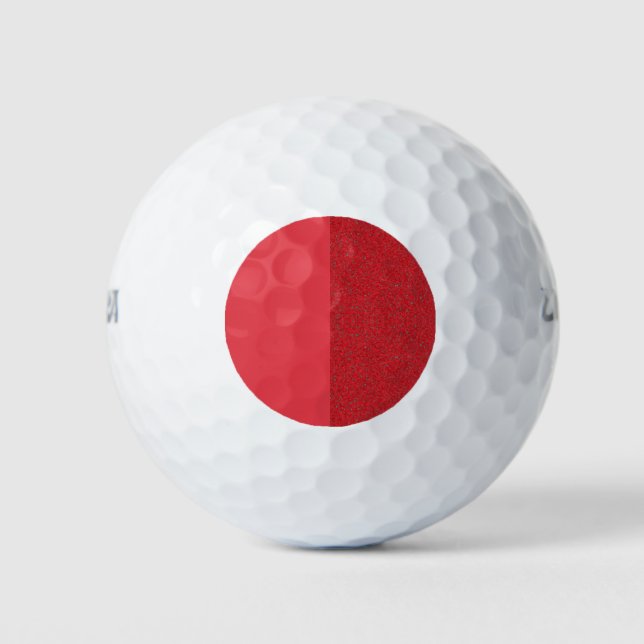 Dual-Tone Tomato Red Custom Golf Balls (Front)