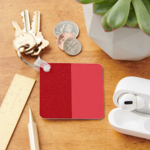 Dual-Tone Tomato Red Grain Keychain – Customisable