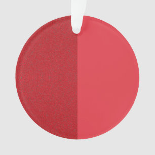 Dual-Tone Tomato Red Noise Acrylic Ornament