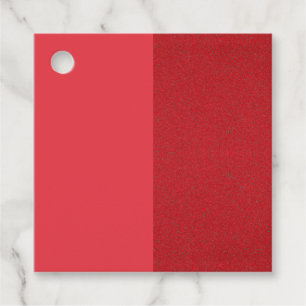 Dual-Tone Tomato Red Noise Favour Tags – Customise