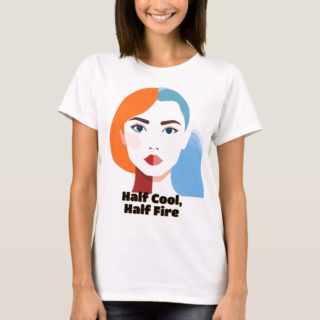 Dual-Toned Abstract Portrait T-Shirt (Front)