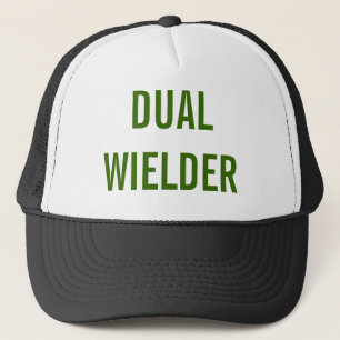 "Dual Wielder" Funny Trucker Hat   Gamer Cap