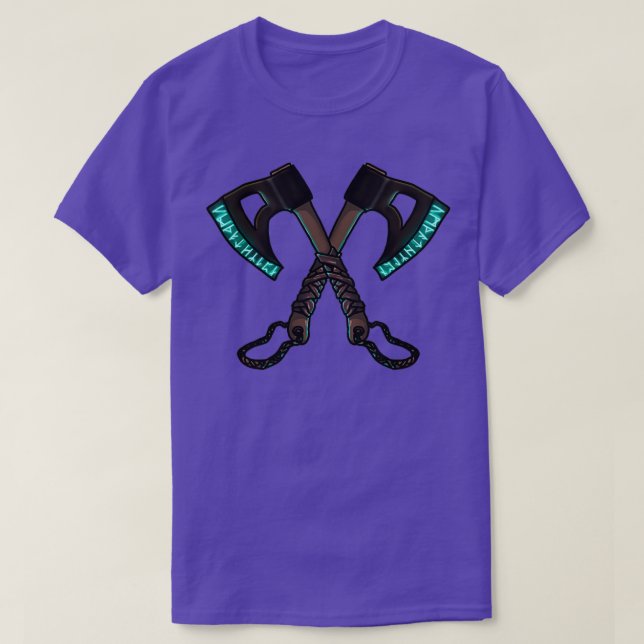 Dual wielding axes T-Shirt (Design Front)