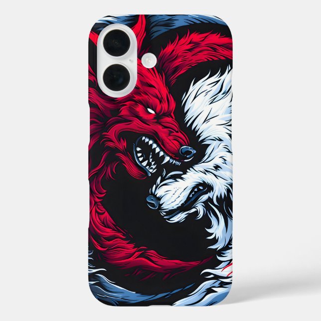 Dual Wild Lunar Wolf Case-Mate iPhone Case (Back)