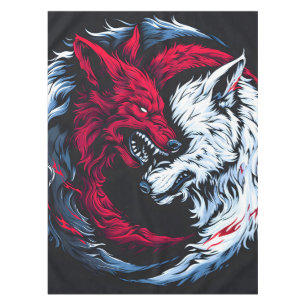 Dual Wild Lunar Wolf Tablecloth