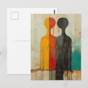 Duality – Abstract Figures of Light and Shadow Postcard