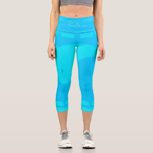 Duality   Blues Yoga Capri Leggings
