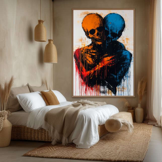 Duality of Souls Contemporary Expressionist Art Canvas Print (Creator Uploaded)