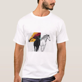 Duality of the Wild: A Tale of Two Horses T-Shirt