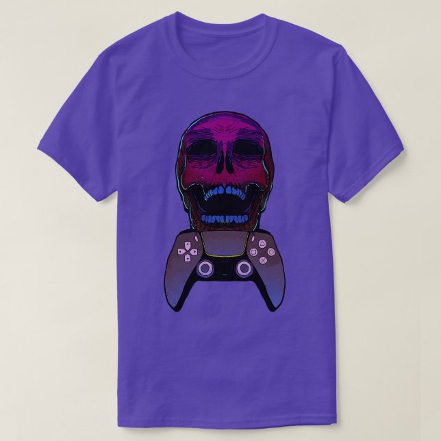 Dualsense Neon Skull T-Shirt (Design Front)