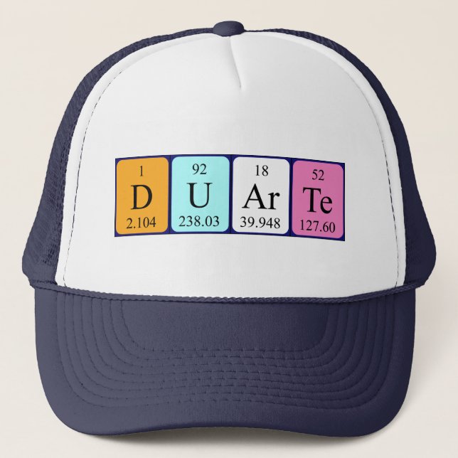 Duarte periodic table name hat (Front)