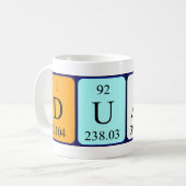 Duarte periodic table name mug (Front Left)