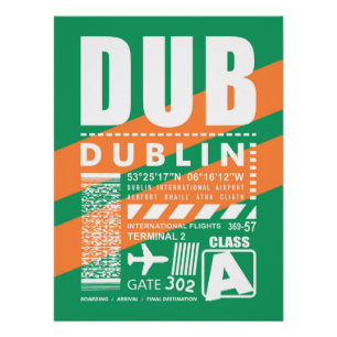DUB Dublin Airport Poster
