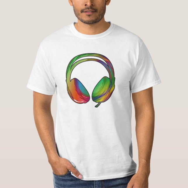 Dub Headphones tshirt (light) (Front)