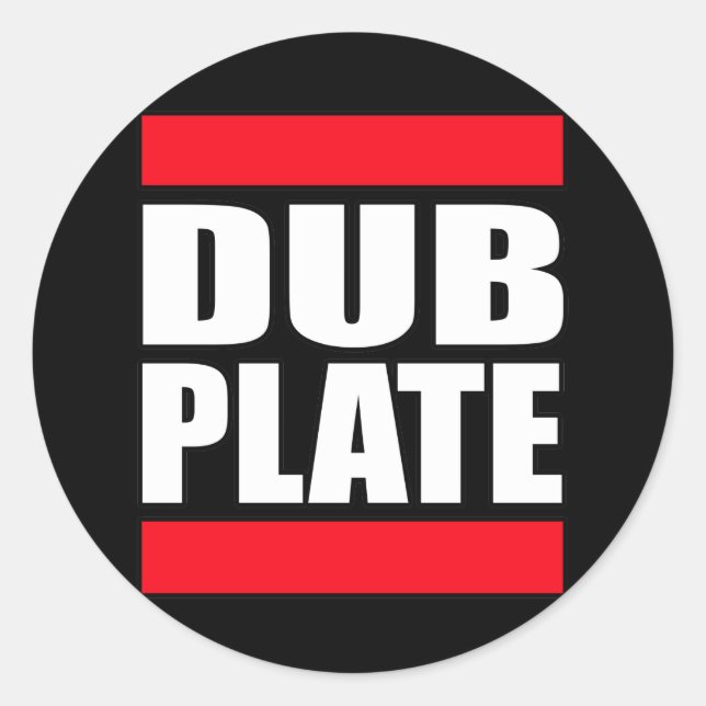 Dub Plate Dubplate Classic Round Sticker (Front)