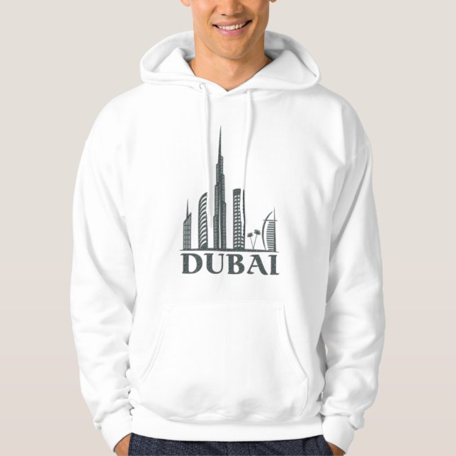 Dubai / دبي Basic Hooded Sweatshirt (Front)