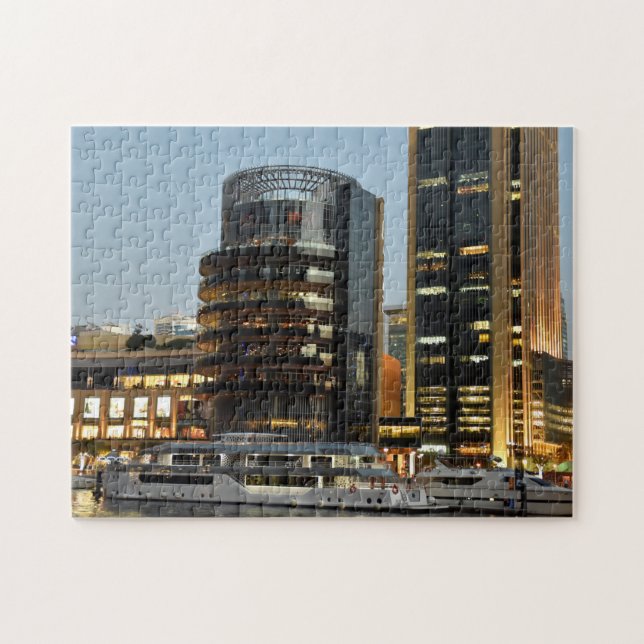 Dubai architecture at night jigsaw puzzle (Horizontal)