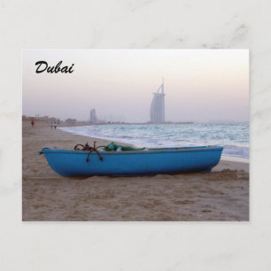 dubai beach boat postcard