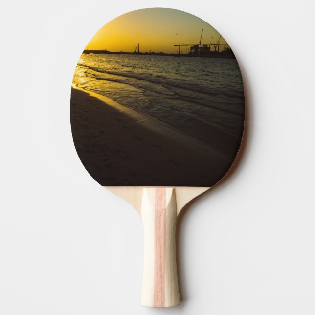 Dubai beach sunset ping pong paddle (Back)