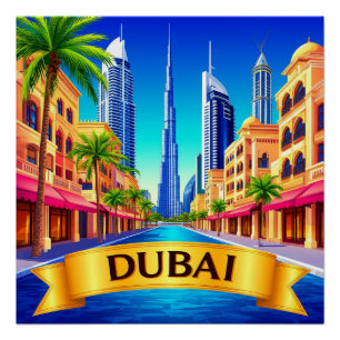 🧲 Dubai Bucket List Travel Destination 🌍 Poster